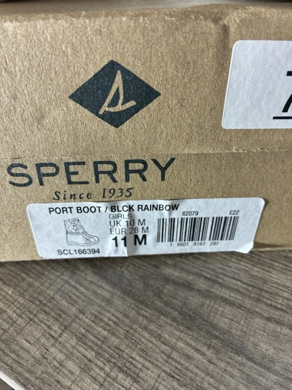 Sperry Port Boots For Girls In Black Size 11M Girls